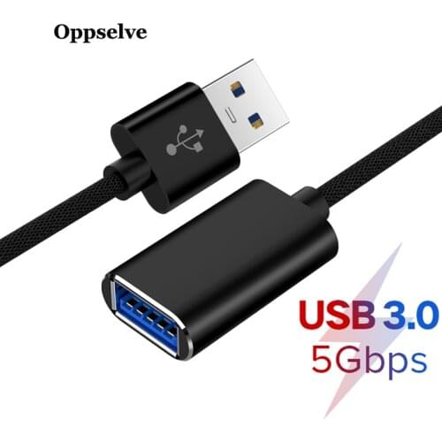 USB 3.0/2.0 Extension Cable Extend Cable for PC TV PS4 Computer Laptop Extender Wire Charging Data Sync Nylon Braided Cord Cavo