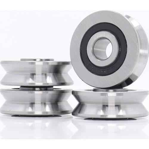 V10371214 V Groove Sealed Ball Bearing (4PCS) 10*37*12*14 mm Pulley Wheel Bearings V6/3 V7/3 V8/3 Guide Track Rlooer Bearing