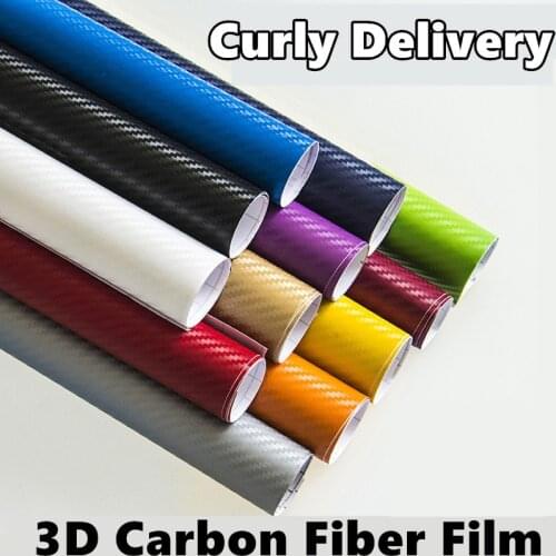 10cm/30cm X 127cm 3D Carbon Fiber Vinyl Motorcycle Car Wrap Sheet Roll Film Car Stickers Car Stickers and Decal Automobiles