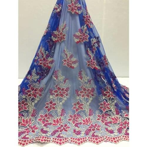 High quality elegant and beautiful sewing lace fabric DIY women tulle lace dress designs africa wedding party dress 5yards/piece