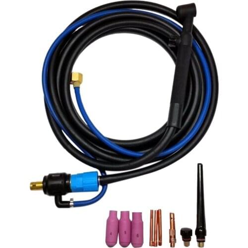 WP-17V Tig Welding Head Torch Tool Flexible Head with Gas Valved 35/50 4M Cable
