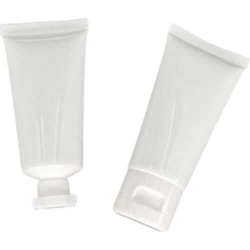 100pcs white flip lid Soft Tube For Cosmetics Packaging,Sample 30ML Lotion Cream Plastic Bottles,Unguent Containers Tube squeeze