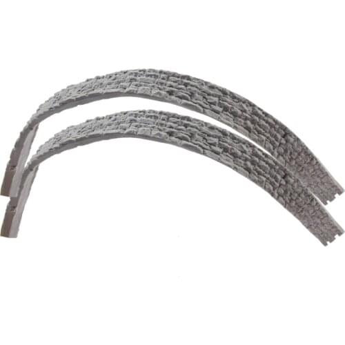 2pcs 1:87 Model Train Railroad Protection Slope HO Scale 50cm Railway Wall Accessories HP20HO