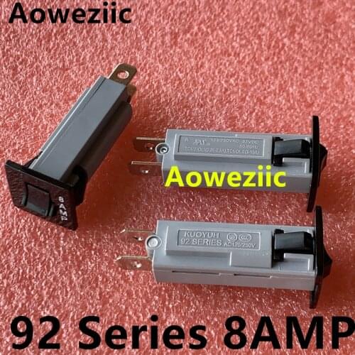 2Pcs 92 Series 8A Circuit Breaker Overload Switch Over Current Protector KUOYUH 125/250VAC 32VDC Short Circuit Leakage Switch
