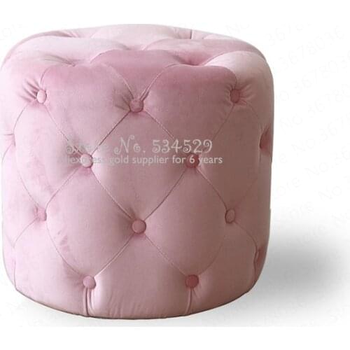 29%Fannal Sofa Stool Nordic Home Low Stool Fashion Cute Sofa Ottoman Modern Creative Shoes Bench Dia 45x H41cm