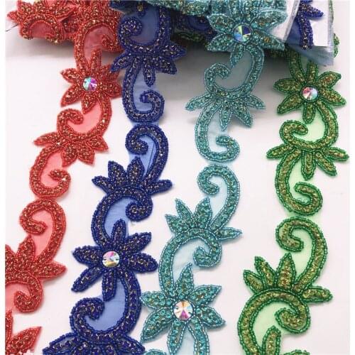5yards colorful Crystal Motif Hot Fix Rhinestone Tape Ribbon With Rhinestones Iron On Appliques for wedding belt dressing