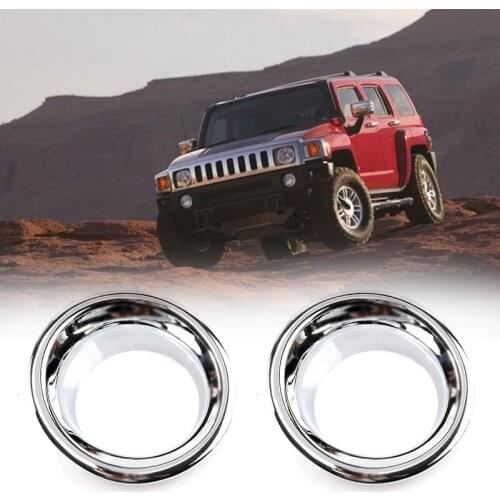 Car Chrome Fog Light Lamp Trim Covers for HUMMER H3 2006-2010