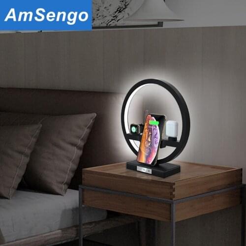 30W Adapter Wireless Charger Stand for iPhone 11Pro XS Charger Station for Apple Watch Airpods fast Charger Pad for Samsung