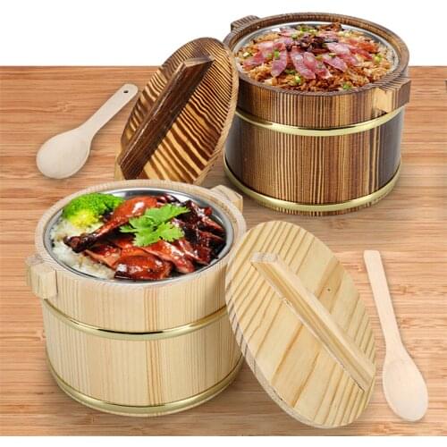 Decorative Beer Bar Photography Props Kegs Wooden Eater Wooden Barrels Hotels Decoration Rice Bucket Tableware Rice Container