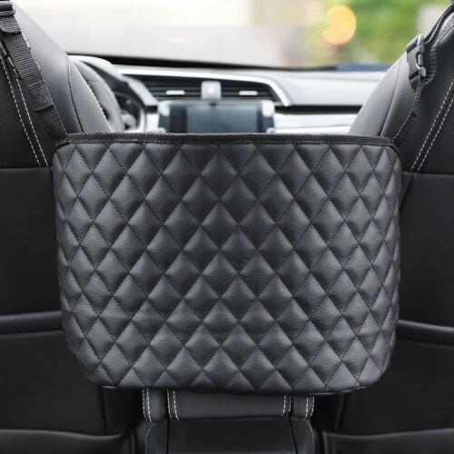 Car Handbag Holder PU Leather Car Seat Back Goods Bag Storage Organizer Large Capacity Bag Automotive Pocket Seat Multi-Pockets