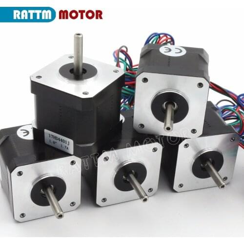 5pcs CNC set Nema 17 Stepper Motor 17HS4401J 40mm stepping motor 4 lead wrie for 3D printer