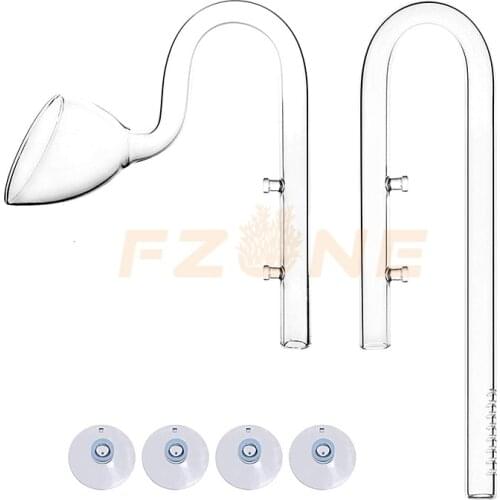 Aquarium Filter Pipe Glass Lily Speaker Inflow Outflow for Aquarium Filter Pipe and Water Pump