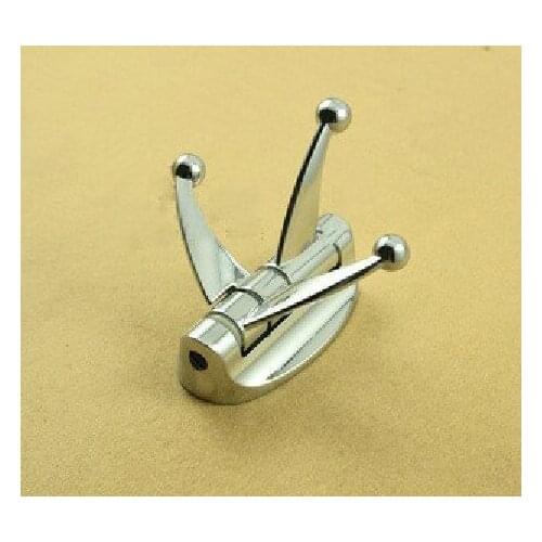 Chrome Finish Zinc Alloy Swivel Robe Clothes Hook Wall Mount Coat and Hat Hanger