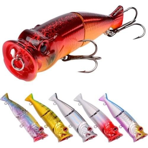 1pcs Popper Wobbler hard lure Double section Fishing Lure 9cm 10.8g isca artificial Crankbait Wobblers Carp Pike Fishing Tackle