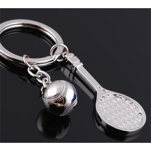 Pendant Creative Gift Tennis Racket Keychain DIY Handmade Jewelry Accessories