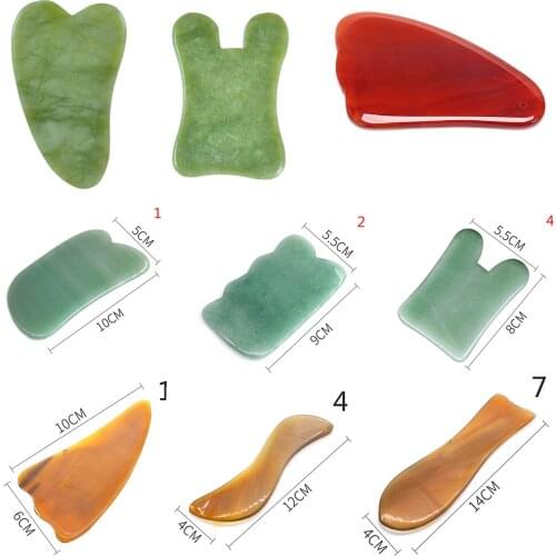 1PC Natural Guasha Board Facial Eyes Scraping Gua Sha SPA Massage Tool Health Care Beauty Acupoints Plate Massager