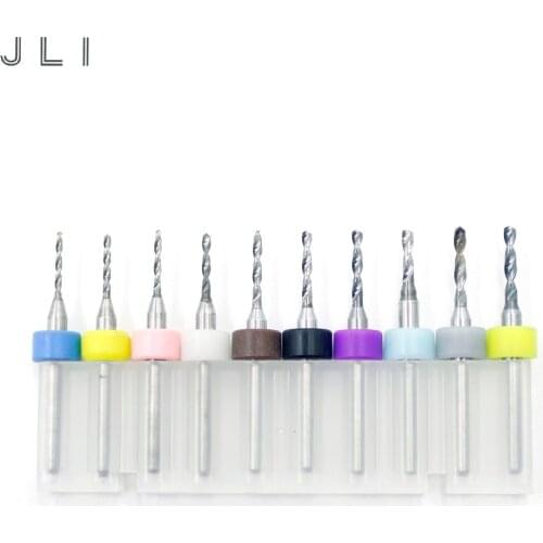 Mini Drill Bits Set 10pcs/Set 1.1mm to 2mm Small drill Hard Alloy Twist Drill Bit Set Micro Drill Bits Tiny Model Craft Tools
