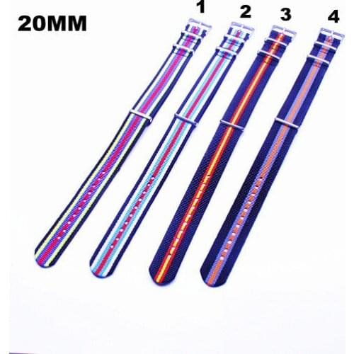 New arrived - 10PCS/lots High quality 20MM NATO straps waterproof nylon watch strap 4 color available - 72304
