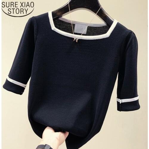 Solid Elegant Chiffon Shirt Fashion Short Sleeve Women Tops and Blouses Blusas Mujer De Moda 2021 Casual Women Clothing 9592