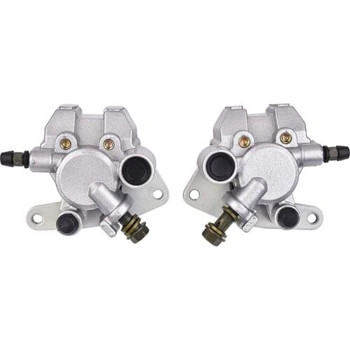 Front Right & Left Brake Caliper with Pads for Yamaha Banshee 350 Grizzly 350 400 450 Big Bear 250 350 450 Blaster 200