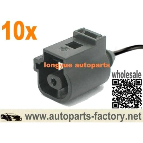 Longyue 10pcs Flat Contact Housing Plug Pigtail1 pin For Oil Presure Switch 1J0 973 081 1J0973081