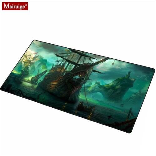 League of Legends Pirate Ship Colorful LED Mousepad RGB Glow Large Gming Black Cloth Mouse Pad Ergonomico Gamer Compute Desk Mat