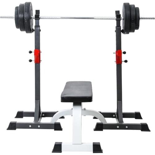 Height Adjustable Gym Professional Weight Training Weight Bench Strength Fitness Squat Rack High Quality Steel Workout Equipment