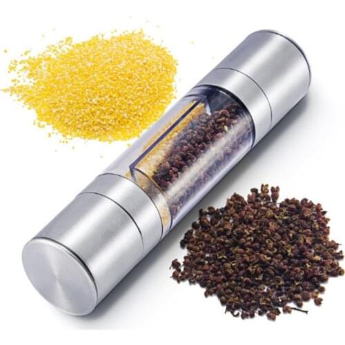 Stainless Steel Manual Salt Pepper Mill Grinder Mill Seasoning Muller Kitchen Tools Spice Pepper Mill Machine Home Bbq Garden
