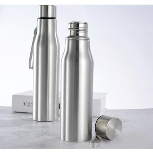 Sports Water Bottle 750ML 1000ML Portable Gym Cycling Drinkware Stainless Steel Water Bottle Drinking Cup Kids School Gifts