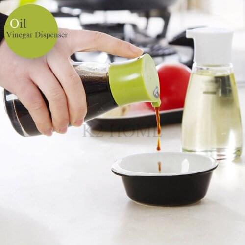 170ml Easy Operation Glass Olive Oil Vinegar Dispenser Bottles Vinegar Can Cruet Storage With Pourer Spout For Cooking Barbecue