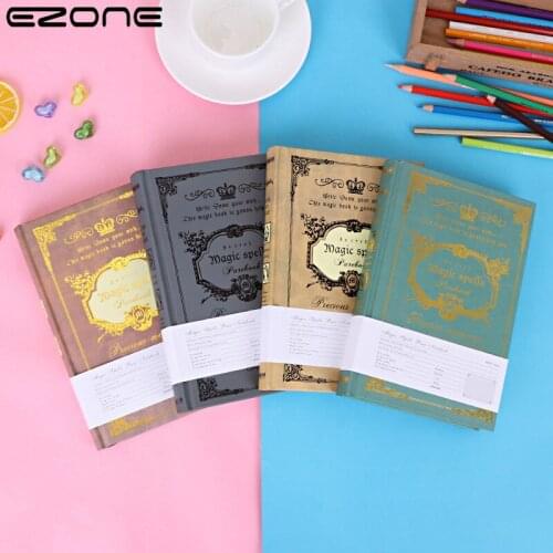EZONE European Style A5 Thickened Retro Magic Book Notebook Notepad Diary Book Creative Stationery Classical Gifts Notebook