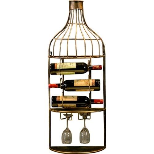 Cy Retro Industrial Style Bar Decoration Iron Wine Rack Creative Wine Cabinet Wine Glass Holder Upside down