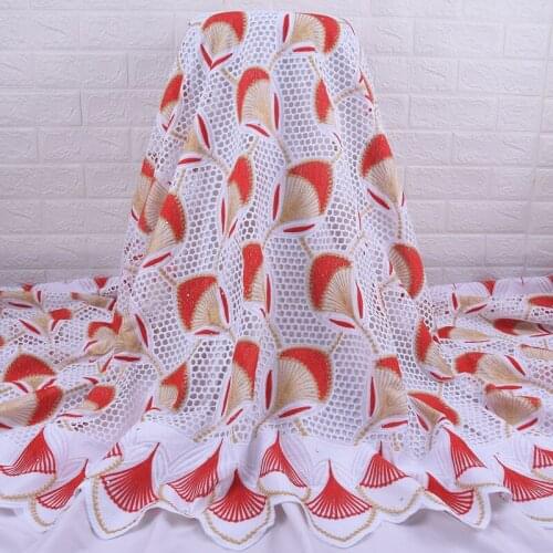 Zhenguiru High Quality Swiss Voile Fabric Cotton African Lace Fabric New Embroidery Nigerian Fabric For Party And Wedding A1943