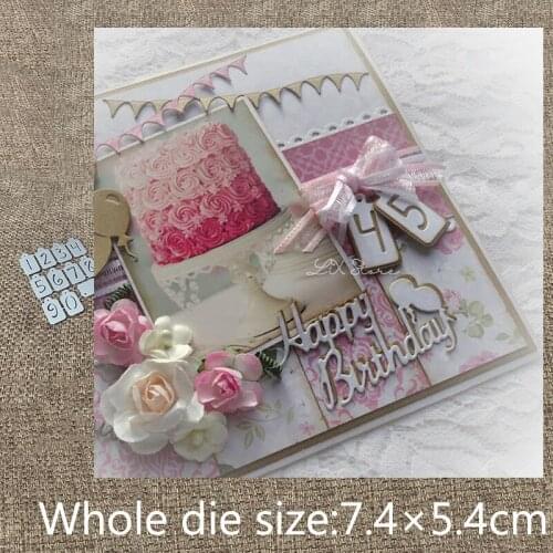 XLDesign Craft Metal Cutting Die stencil mold number label frame decoration scrapbook Album Paper Card Craft Embossing die cuts