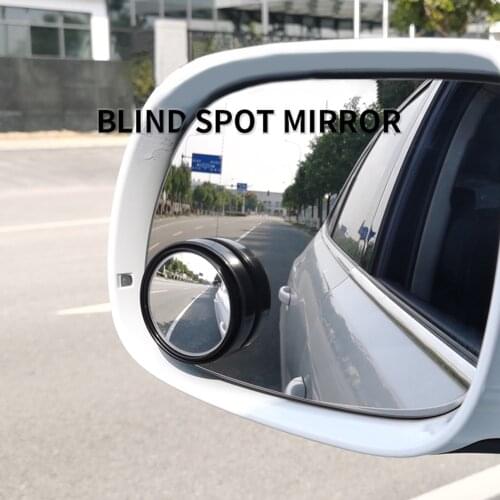 1 Pair Car Blind Spot Mirrors Blindspot Parking Mirror Adjustable Round Convex Outdoor Anti-resistance Repairing Parts