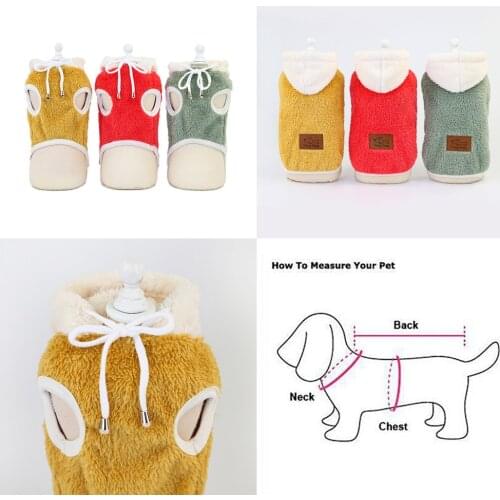 Puppy Dog Hoodie Winter Dog Clothes Sweatshirt Soft Pet Outfit Vest Coat Shih Tzu Maltese Pomeranian Poodle Schnauzer Clothing