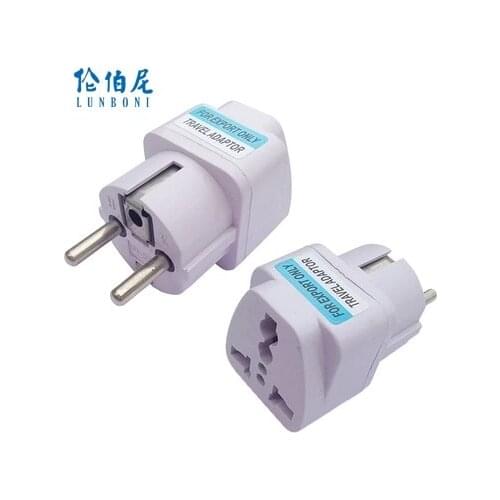 1PC Universal EU GER AU Plug Adapter European Germany Australia Chinese Power Socket White Travel Converter Conversion Plug