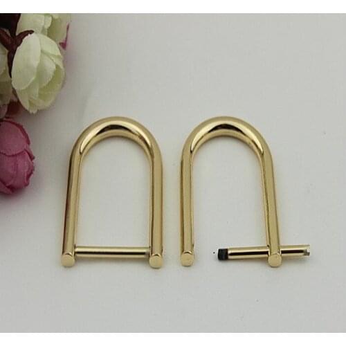 10 PCS/lot) diy high-end handbags ribbon detachable screw 2.8 cm D buckle handbags leather metal parts