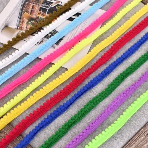10 Yards Pom Pom Trim Ball 10mm Pearl Pompom Fringe Ribbon Sewing Lace Kintted Fabric Handmade DIY Craft Accessories Supplies