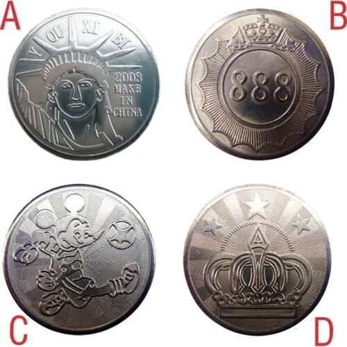 100pcs Arcade Style Gaming Coin Tokens 25*1.85mm per bag Stainless steel tokens for Arcade MAME Amusement Machine Cabinet