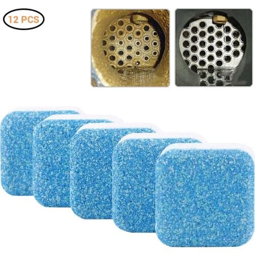2/8/12Pcs Multifunctional Effervescent Tablets Cleaner Washing Machine Cleaning Washing Machine Decontamination Detergent Tablet