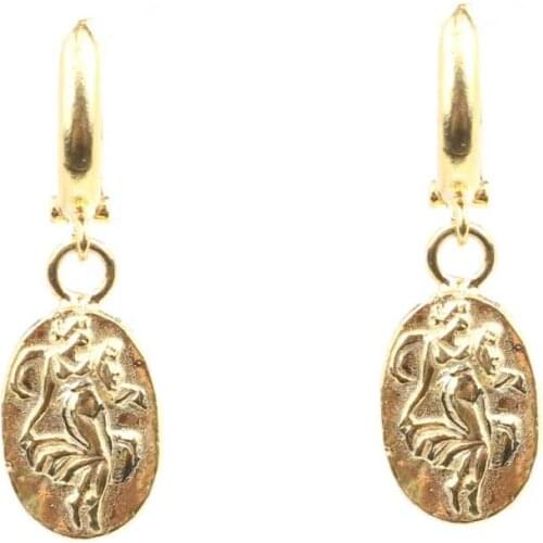 925 sterling Silver Angel Pattern Earrings