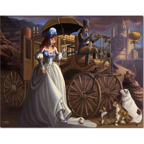 DIY Diamond Painting European classical beauty Animals Cross Stitch Diamond Mosaic square round Diamond Embroidery Rhinestones