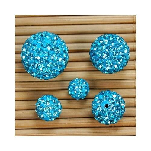 Free Shipping! 50pcs/Lot,Good Quality 10mm aqamarine Clay Beads Diy jewellery