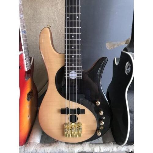 Free shipping low price bass wholesale Foderaa Active 5 string bass gold hardware bass guitar yinyang bass