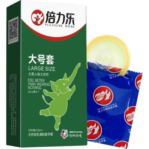 10 PCS Large Size Condom Big XXL Condoms For Men 55mm Smooth Penis Cock Sleeve Contraception Sex Toys Adult Sex Products For Men