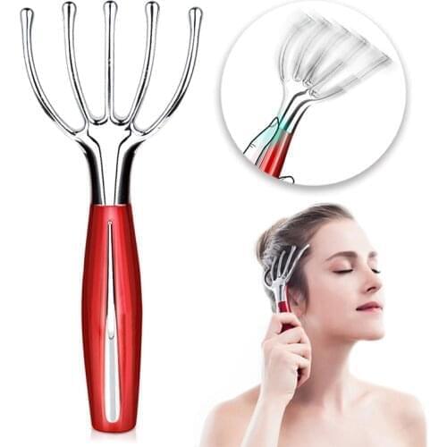 Electric Five Finger Head Relax Massager Hair Held SPA Scalp Neck Headache Stress Relief Release Head Full Body Portable Massage