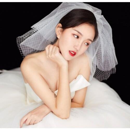 Tulle Wedding Dress Veils Fluffy Mesh Multi Layer Bridal Hair Veil Comb Bride Fairy Marriage Accessories W0YA