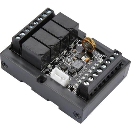 Programmable Logic Controller PLC Industrial Control Board FX1N-10MR Relay Module with Shell DC 10-28V