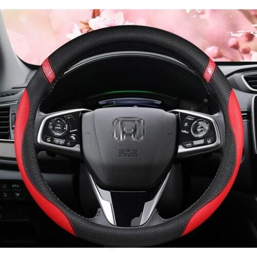 Microfiber Leather 38CM Car Steering Wheel Covers for Honda Accord City Civic Fit Brio CRV HRV XRV Mobilio Odyssey Accessories